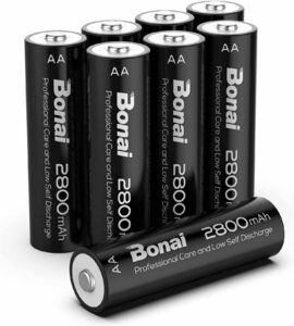 [新品/送料無料] BONAI 単3形 充電池 充電式ニッケル水素電池 8個パック（2800mAh 約1200回使用可能）液漏れ防止設計 自然放電抑制