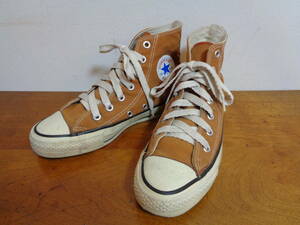 ★ ビンテージ　90s　USA製　CONVERSE　コンバース　オールスター　ハイカット　スニーカー　size3.5　ブラウン　0929