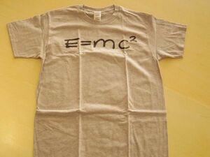 e=mc2 Tシャツ M グレー アインシュタイン 特殊相対性理論 DM便発送