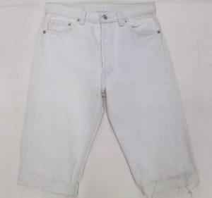 VintageOriginal Levi’s501 カットオフデニムショーツ ボタン裏501 USA製 W29相当 80’s90's ハーフパンツ リーバイス ⑪