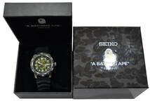 新品 日本限定 A BATHING APE JAPAN LIMITED EDITION SEIKO X BAPE MECHANICAL DIVERS WATCH エイプ セイコー ダイバーズ ウォッチ 時計 _画像3