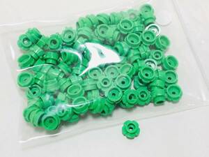 【新品未使用】レゴ　LEGO　プレート　花　花びら　葉　フラワーエッジ　ブライトグリーン　100個