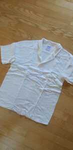 1980 годы товар новый товар включая доставку *EDWIN Edwin OLD SHIRTS короткий рукав искусственный шелк рубашка белый M