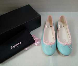 Repetto Atelier Pet 38 Pink Blue Ballet Shoes l'aterier Repetto повторение