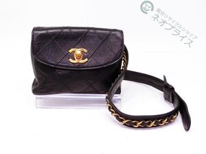 ◆Z2304 CHANEL シャネル マトラッセ ビコローレ ココマーク ターンロック ウエスト ポーチ バッグ