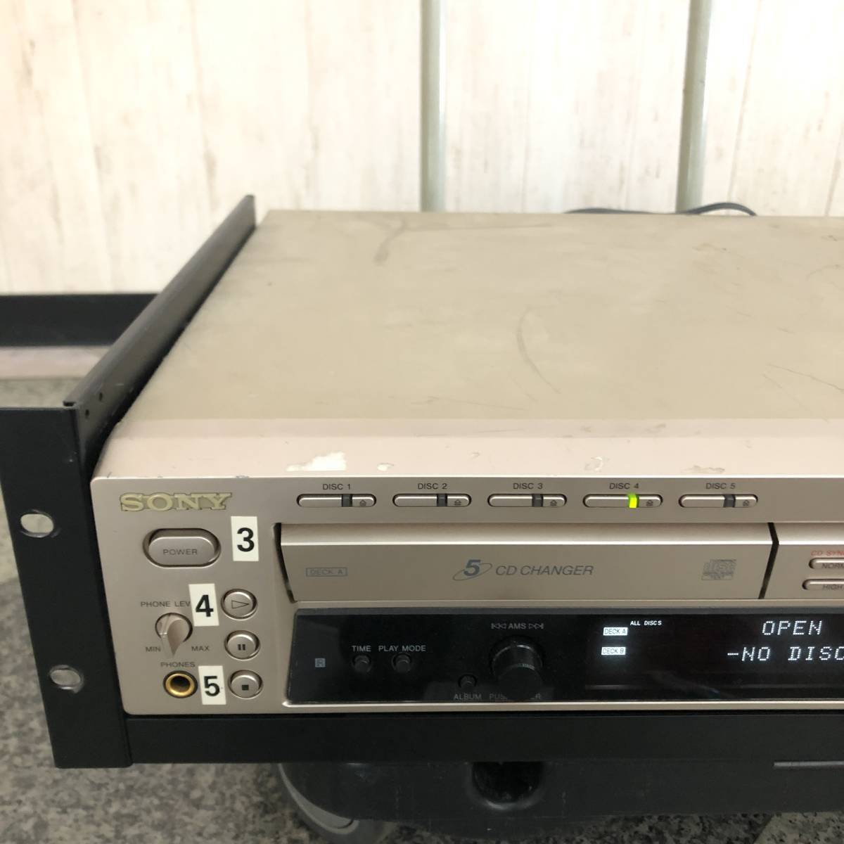 ▽【通電OK】SONY ソニー RCD-W500C 5連装CDチェンジャー CDレコーダー