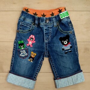 ダブルB ハーフパンツ デニムパンツ 半ズボン 110 刺繍ワッペン
