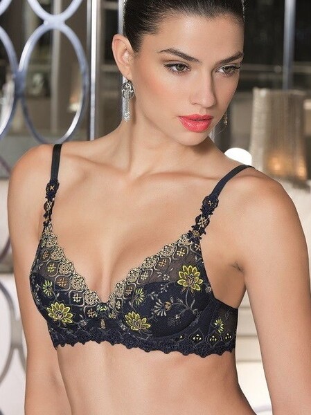 70C☆リズシャルメル Lise charmel EMAUX GRAPHIQUE(グラフィックなエナメル細工) ワイヤー入り三角ブラ