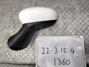 * surface clean eyes!! ABA-31214 312 series Fiat 500 original left door mirror side mirror 7 pin electric 268 white bossa nova white *