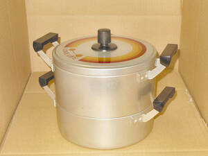 直径24㎝/2段蒸し器/両手鍋/茶碗蒸し等に/調理器具　　.