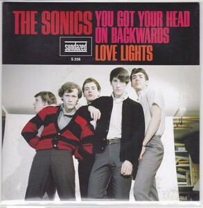 ■新品■The Sonics ソニックス/you got your head on backwards +love lights(7 INCH SINGLE) カラー(BLUE)レコード