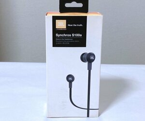  unopened goods JBL Synchros kana ru type earphone S100 for Smartphone black SYNIE100ABLK