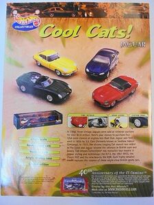 1999年 Hotwheels ジャガー ヴィンテージ 広告 A4 ミニカー ホットウィール コレクタブル xj13 xkss xke xkr ポスター