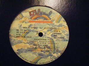 ▲12インチ MARTHA HIGH / SHOWDOWN (B-HE'S MY DING DONG MAN) Mix by BOBBY DJ GUTTADARO 輸入盤 SALSOUL SG317DJ ◇r40723