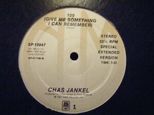 ▲12インチ CHAS JANKEL / 109 GIVE ME SOMETHING I CAN REMENBER (B-MAGIC OF MUSIC) 輸入盤 A&M SP-12047◇r40723