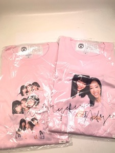 ★AKB48★旧チーム 顔付 Tシャツ 半袖 Mサイズ ピンク 2枚セット 未使用品 