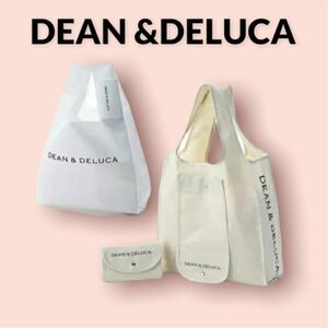 【新品未使用品】DEAN&DELUCA ミニマムエコバッグホワイト ＆ ショッピングバッグNaturalセット