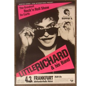 ◆レア・デッドストック・ポスター!ほぼ美品!ドイツ★Little Richard『1994? 1993? 4/3 Frankfurt concert』 #59155