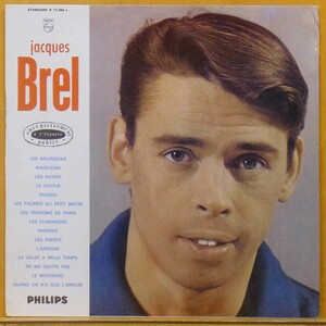 ◎レア!ほぼ美盤!195g!ダブル洗浄済!★Jacques Brel『Enregistrement Public A L'Olympia』FraコーティングLP #59461