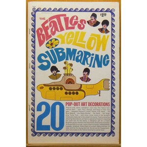 * ultra rare!The Beatles[Yellow Submarine Pop-Out Art Decorations] #59774