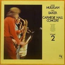 ●レア!白ラベプロモ!高音質!ほぼ美品!RVG!名盤!★Gerry Mulligan/Chet Baker『Carnegie Hall Concert Vol.2』USオリジLP #59524_画像1