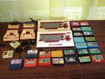 Nintendo Famicom 2consoles Family Basic 2Keyboards 23games 任天堂 ファミコン 本体2台 キーボード ゲーム23本 動作品有 A247_画像1