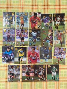 カネボウ93〜94年エンボス加工サッカーカード19種19枚極美品