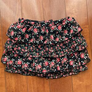 First・ファースト・フリル・ショートパンツ・キュロット・ブラック系・S・100