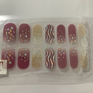  gel nail sticker * stick only * home . easy * pink series *T