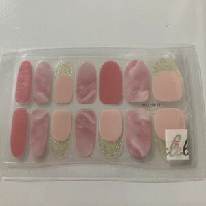  gel nail sticker * stick only * home . easy * pink series *⑤