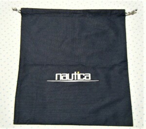 ノーティカ　NAUTICA　収納袋・携帯袋・保管袋・ランドリー袋　紺色　巾着型　＠ロゴプリント入り