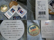 ラッセル　RUSSEL　PRO Cotton　カジュアル用スウェットTシャツ　グレー系　サイズ XL　ドロップショルダー　胸/袖ロゴ刺繍　背面プリント_画像9