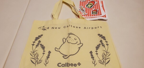 トートバッグ エコバッグ 不織布 バッグ Calbee カルビー 千歳空港 ショップ袋 エコバッグは未使用 ネコポス
