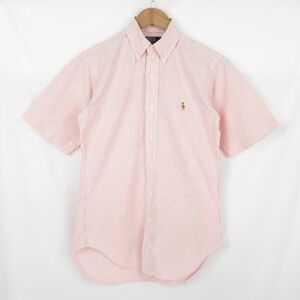 90s 古着 POLO RALPH LAUREN ストライプ ボタンダウン 半袖 シャツ/ラルフローレン 0602