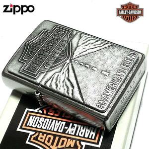 ZIPPO ライター ハーレー ダビッドソン かっこいい ロードメタル ジッポ 渋い アンティークシルバー おしゃれ 銀 メンズ プレゼント