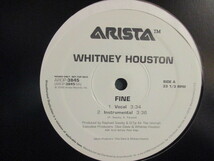 Whitney Houston ： Fine 12'' (( 落札5点で送料無料_画像1