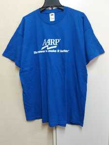 [送料無料](t11f4)2XL企業モノAARPリタイア退職者usaアメリカ輸入古着半袖プリントTシャツオーバーサイズゆるだぼ