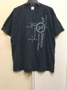 [送料無料](r13b3)2XL企業モノgymプラネットフィットネスusaアメリカ輸入古着半袖プリントTシャツオーバーサイズゆるだぼジムトレーニング