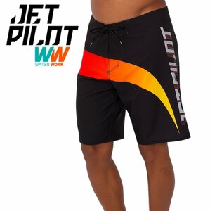 ジェットパイロット JETPILOT 2023 ボードパンツ 送料無料 サイドスワイプ メンズ ボードショーツ S22905 ブラック/オレンジ 34 海パン