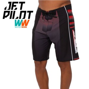 ジェットパイロット JETPILOT 2023 ボードパンツ 送料無料 ポディウム メンズ ボードショーツ S22910 ブラック/レッド 34 海パン
