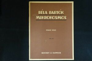 xh24/洋書■Bela Bartok バルトーク Mikrokosmos piano solo ミクロコスモス vol.III