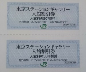 東京ステーションギャラリー入館券(無料券ではなく入館50%割引券です)チケット優待券入場券☆２枚セット