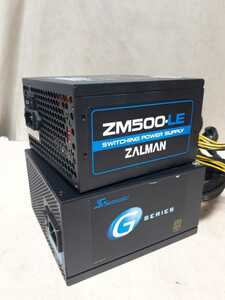  power supply unit 2 piece ZM500-LE SSR-650RM Seasonic ZALMAN Junk present condition goods 