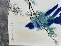 S7214 古美術 掛軸 絵画 紙本 版画 時代物_画像7