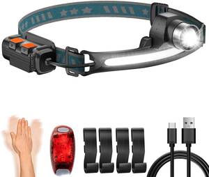 ヘッドライト 充電式 ヘッドランプ【高輝度7種点灯モード最大24時連続利用】 1200ルーメン ジェントス ヘッドライト 作業灯 ledヘッドラ