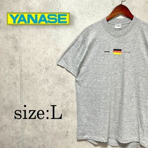 YANASE - ヤナセ ワンポイント 企業ロゴ オペル 半袖 Tシャツ /L