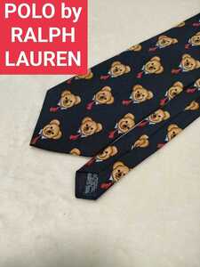 ポロラルフローレン シルク ネクタイ ポロベア ポロスポーツ ビンテージ usa アメリカ製 POLO RALPH LAUREN SPORT RRL