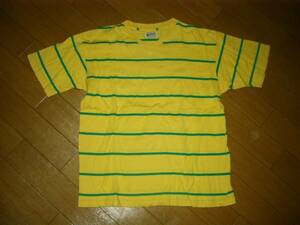 ハリラン HRM ボーダーTシャツ 1 黄色緑 V字カットソー H.R.MARKETハリウッドランチマーケット