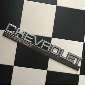 c1500 c/k silvered tail gate emblem 