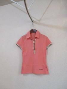 courreges pink orange polo-shirt with short sleeves (USED)70217